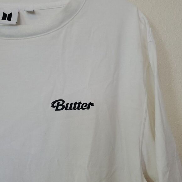 BTS T-shirt Butter official MD T-shirt size XL White Back Butter Print - Picture 3 of 14